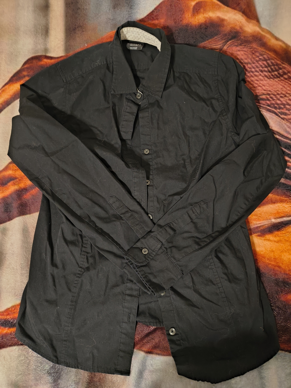 George Black Button-Front Shirt
